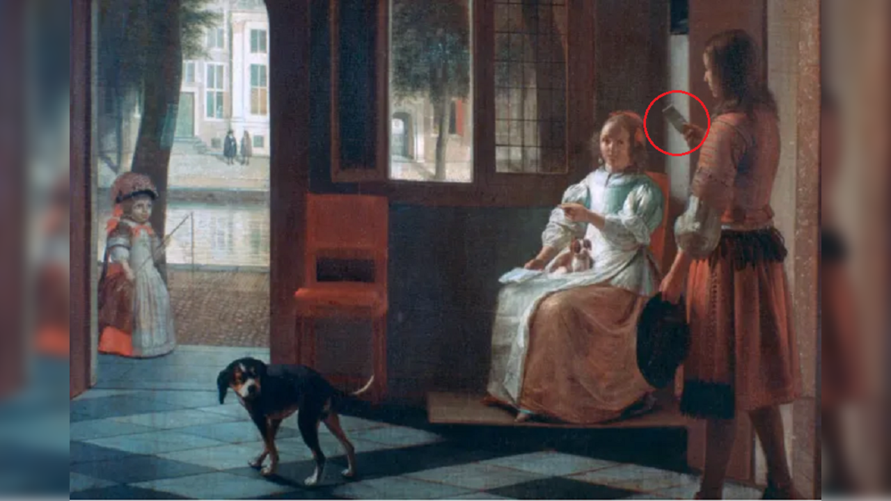 People think this 350-yr-old painting features a 'time travelling man' using a phone; Tim Cook noticed it too