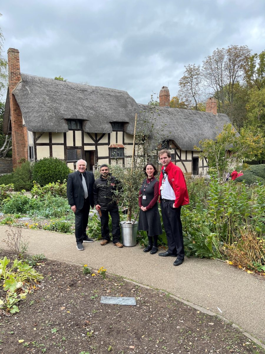 Special Jubilee tree takes pride of place in the garden of Anne Hathaway’s Cottage