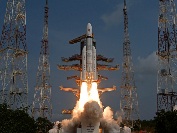 Launch of LVM3 rocket from Sriharikota, Andhra Pradesh (Photo/ANI)