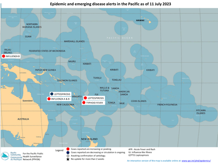 Preview of Epidemic and emerging disease alerts in the Pacific map and report as of 11 July 2023.pdf