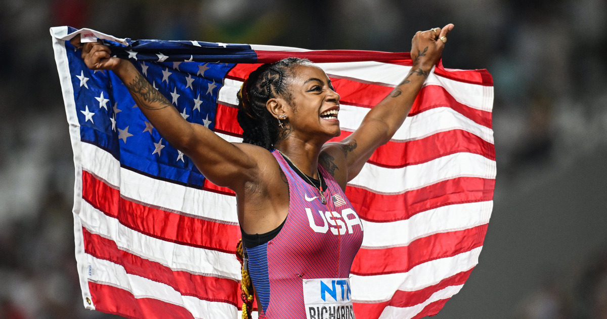 American sprinter Sha’Carri Richardson wins world 100-meter title