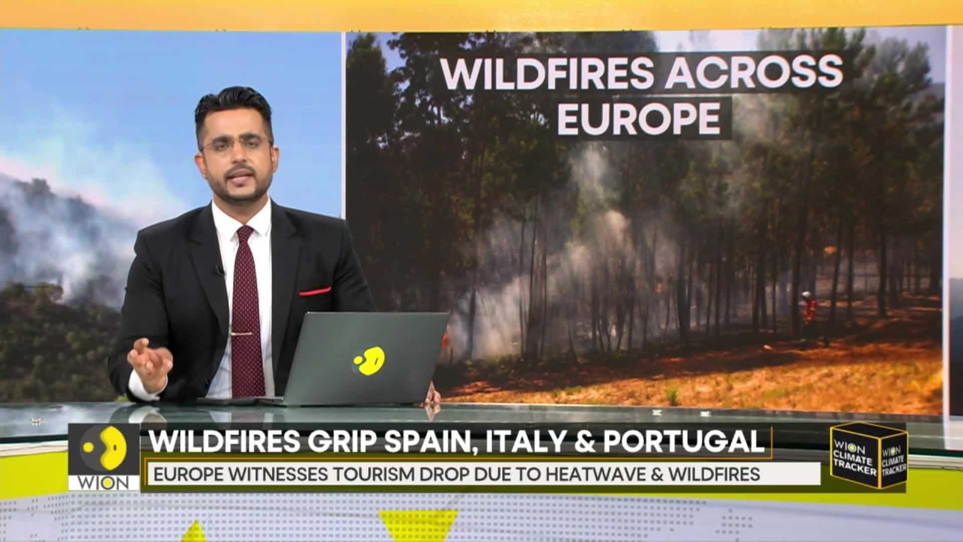 Europe wildfires destroy homes and force evacuation | WION Climate Tracker