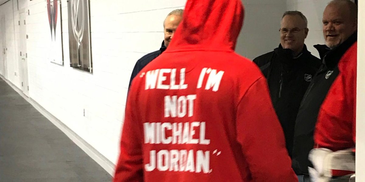 Alex Ovechkin explains story behind ‘Well I’m not Michael Jordan’ hoodie, credits Devante Smith-Pelly