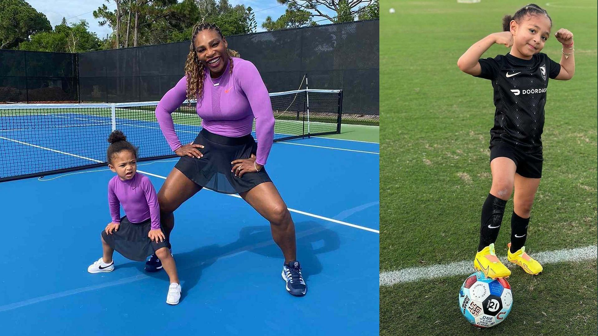 Serena Williams and daughter Olympia