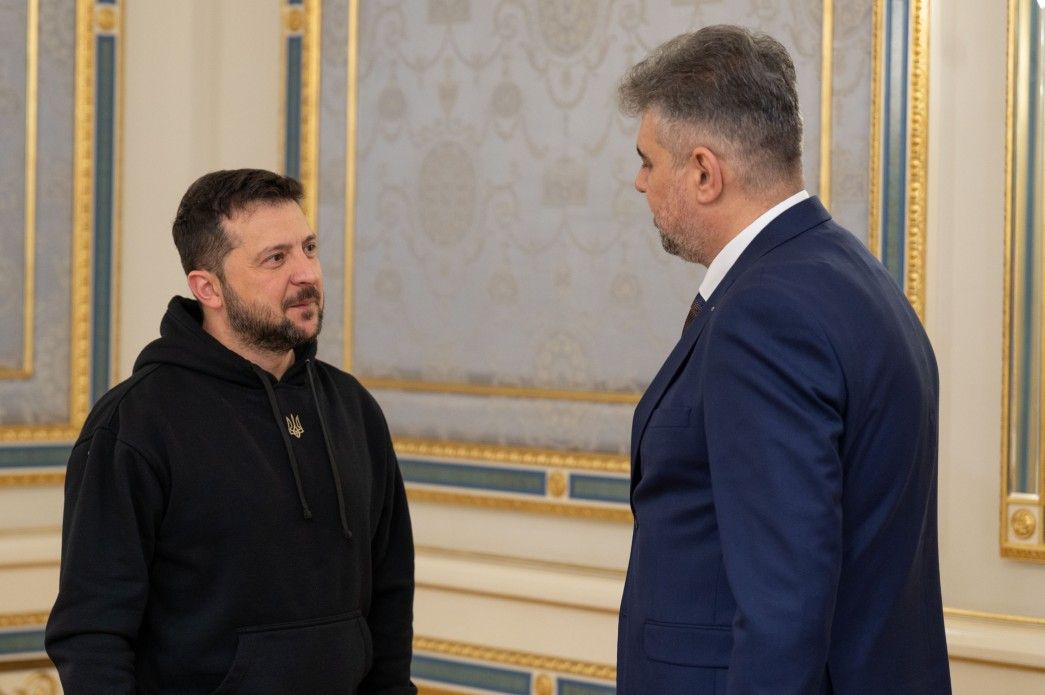 Zelensky, Romanian PM meet in Kyiv, discuss military support, grain transit