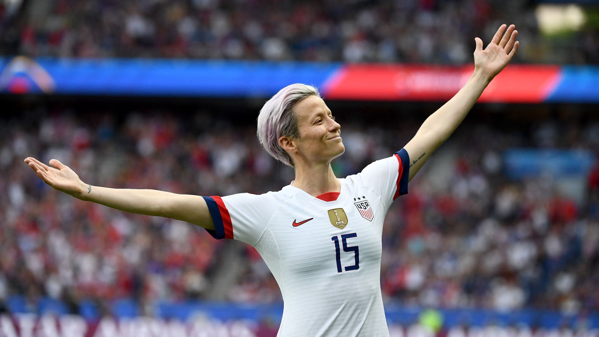 Rapinoe placed alongside Ronaldo and Messi as all-time great ahead of last game