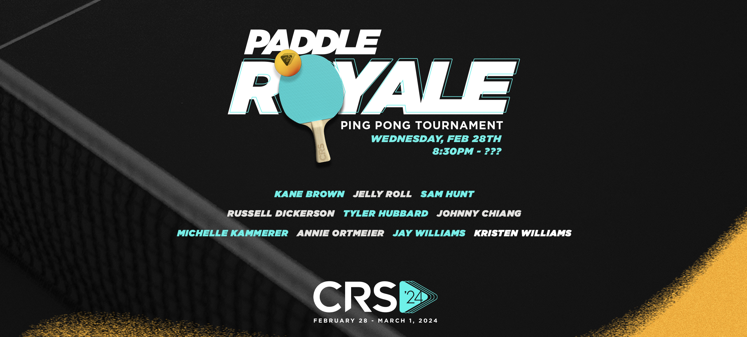 Kane Brown, Jelly Roll, More Set For CRS Paddle Royale Ping Pong Tournament
