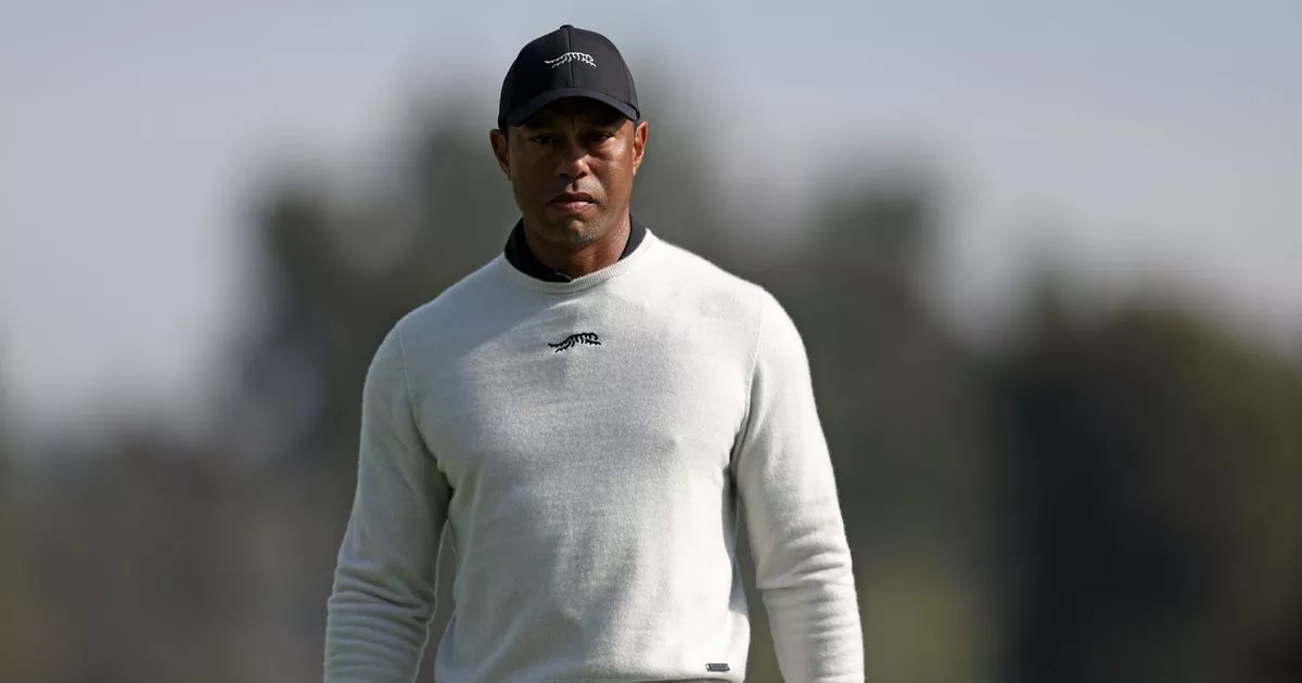 Tiger Woods of the United States walks on the third green during the first round of The Genesis Invitational at Riviera Country Club on February 15, 2024 in Pacific Palisades, California